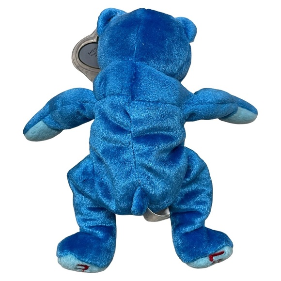 Blue Plush Teddy Bear with Heart by Ty - Picture 2 of 4